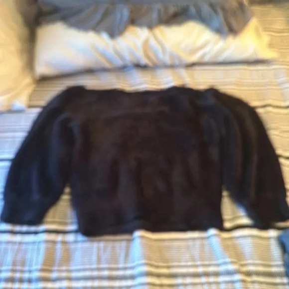 Free People Black Fuzzy Moonbeam women’s Medium - Picture 9 of 9